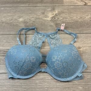Victoria's Secret Light Blue Lace Push-Up Bra 36B NWT 904015